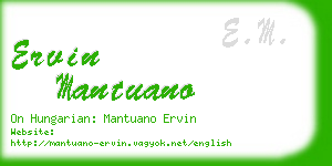 ervin mantuano business card